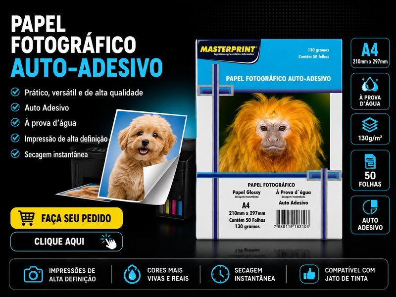 Papel Fotográfico Auto-Adesivo — Masterprint